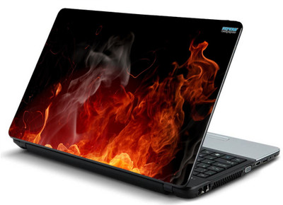 

Geek fire and smoke HQ Laminated Vinyl Laptop Decal 15.6