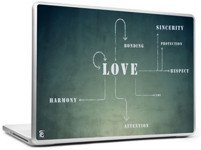 

Print Shapes Typo love Vinyl Laptop Decal 15.6