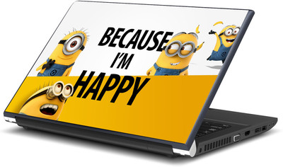 Artifa Happy Minion cartoon Vinyl Laptop Decal 15.6