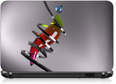 

VI Collections COLOR GLASS & METAL SWRIL pvc Laptop Decal 15.6
