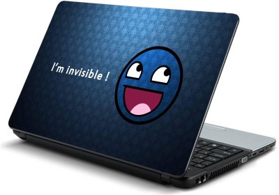 

Geek I am invisible smiley HQ Laminated Vinyl Laptop Decal 15.6