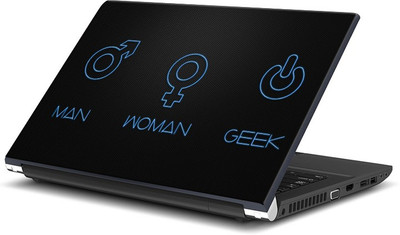 

Rangeele Inkers Man Woman Geek Vinyl Laptop Decal 15.6
