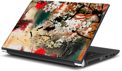 

ShopMantra Vintage Flowers Texture Paint Vinyl Laptop Decal 15.6