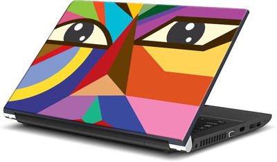 

ShopMantra Geometrical Shapes Face Design Vinyl Laptop Decal 15.6