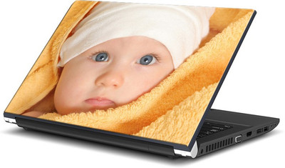 

ShopMantra Cute Baby Boy with Towel Vinyl Laptop Decal 15.6
