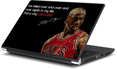 

ShopMantra Michael jordan typography quote Vinyl Laptop Decal 15.6