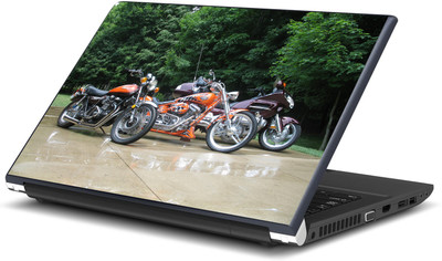 Artifa Three Motorcycles Vinyl Laptop Decal 15.6