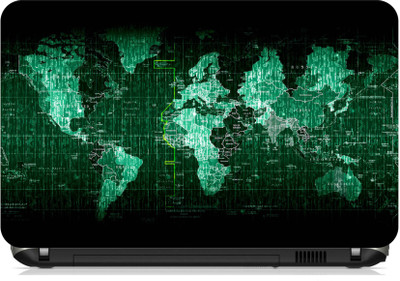 

Print Shapes Grey World Map Vinyl Laptop Decal 15.6