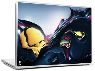 

Print Shapes Painting waves abstract wide Vinyl Laptop Decal 15.6
