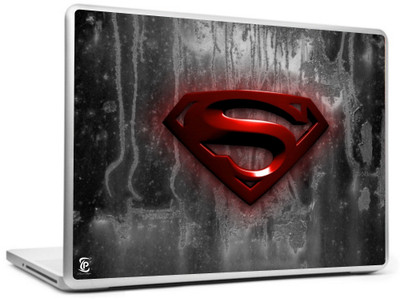 

Print Shapes Red superman logo in silver wall Vinyl Laptop Decal 15.6