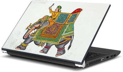 

ShopMantra Indian Elephant Traditional Painting Vinyl Laptop Decal 15.6