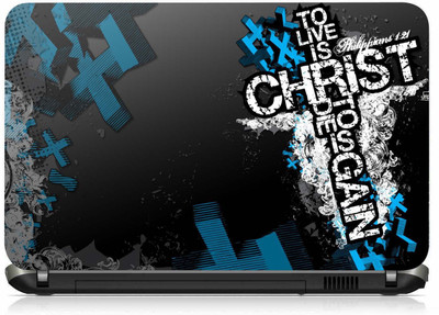 VI COLLECTIONS Christ Quotes PRINTED VINYL Laptop Skin Compatible for 15.6 inch(Theme: Spiritual)