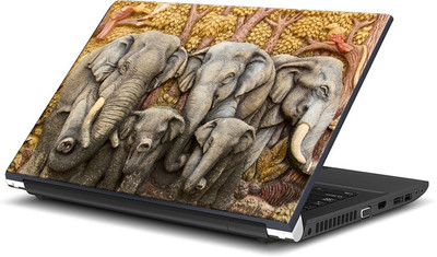 

ShopMantra Elephants Painting Vinyl Laptop Decal 15.6