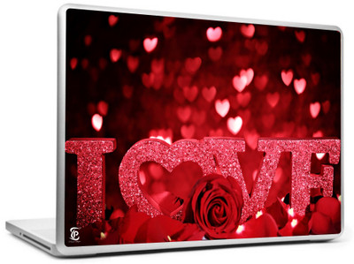 

Print Shapes I love red rose Vinyl Laptop Decal 15.6
