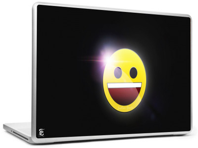 

Print Shapes Yellow smiley face Vinyl Laptop Decal 15.6