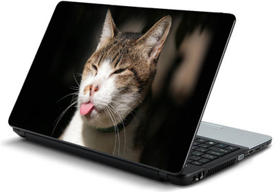 

Geek CAT SQUITING TONGUE FUNNY SLEEPY Laminated Vinyl Laptop Decal 15.6