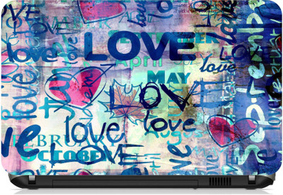 

Print Shapes love typography Vinyl Laptop Decal 15.6