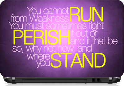 

Print Shapes You cannot run quote Vinyl Laptop Decal 15.6