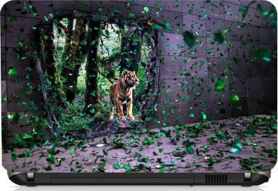 

Print Shapes Wall Tiger in Storm Vinyl Laptop Decal 15.6