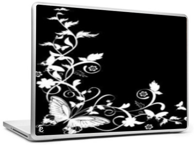 

Print Shapes White flowers with butterflies Vinyl Laptop Decal 15.6