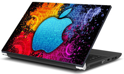 

Print Shapes Apple with typography Vinyl Laptop Decal 15.6