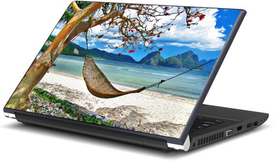 Artifa Relaxing swing on the beach Vinyl Laptop Decal 15.6