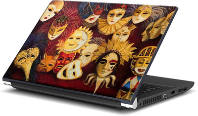 

ShopMantra Masked Faces Painting Vinyl Laptop Decal 15.6