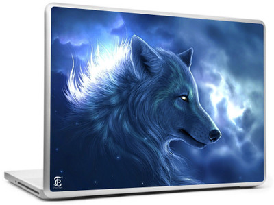 

Print Shapes Blue artistic Wolf Vinyl Laptop Decal 15.6