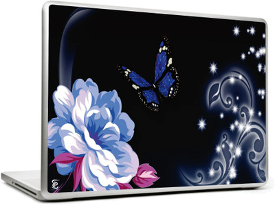 

Print Shapes Butterfly with white flower Vinyl Laptop Decal 15.6