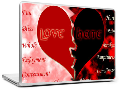 

Print Shapes Broken love heart Vinyl Laptop Decal 15.6