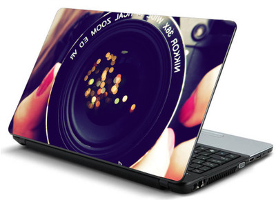 

Geek CAMERA LENS GLARE Laminated Vinyl Laptop Decal 15.6