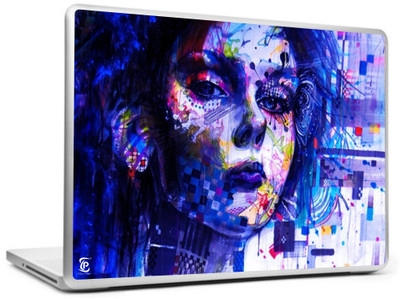 

Print Shapes Girl Blue Painting Vinyl Laptop Decal 15.6