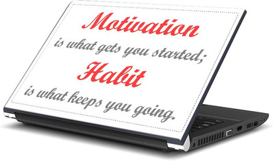 

ShopMantra Motivation is What Gets You Started Vinyl Laptop Decal 15.6