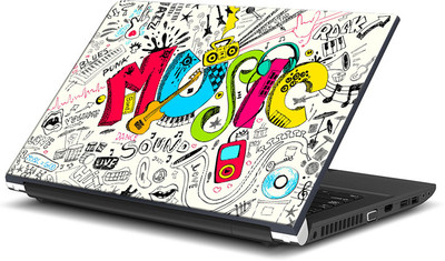 

ShopMantra Music Doodle Art Vinyl Laptop Decal 15.6