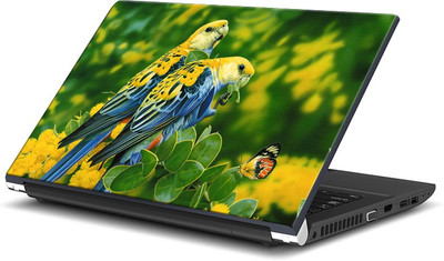 

ShopMantra Beautiful Birds & Butterfly Scenic Vinyl Laptop Decal 15.6