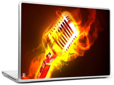 

Print Shapes Microphone fire flame metal Vinyl Laptop Decal 15.6