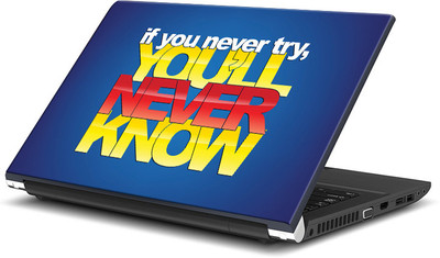 

ShopMantra Never Try, Never Know Vinyl Laptop Decal 15.6