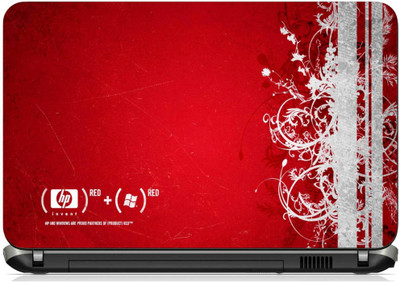 Geek Hp Red + Window Red Laminated Vinyl Laptop Decal 15.6