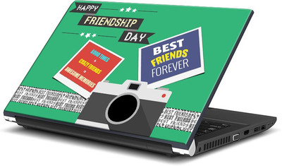 

ShopMantra Best Friends Retro Camera Design Vinyl Laptop Decal 15.6