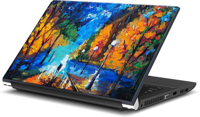 

ShopMantra Couple on Road Canvas Painting Vinyl Laptop Decal 15.6