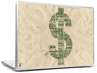 

Print Shapes Typo dollar sign Vinyl Laptop Decal 15.6