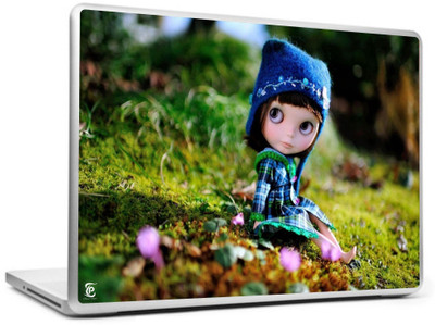 

Print Shapes Doll Siting Vinyl Laptop Decal 15.6
