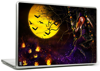 

Print Shapes halloween and Girl Vinyl Laptop Decal 15.6