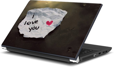 

ShopMantra I Love You with a Heart Note Vinyl Laptop Decal 15.6