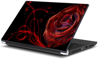 

Geek Black and red rose Laminated Vinyl Laptop Decal 15.6