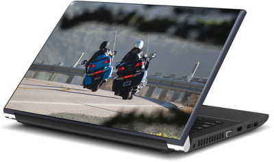 Artifa Blue and Black Honda Goldwing Bike inspired Vinyl Laptop Decal 15.6