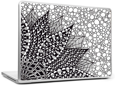 

Print Shapes Abstract black flower Vinyl Laptop Decal 15.6