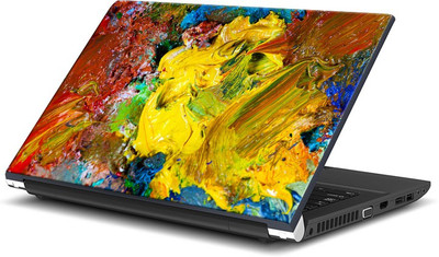 

ShopMantra Abstract Paint Colors on Canvas Vinyl Laptop Decal 15.6