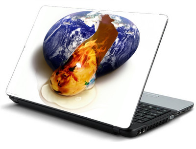 

Geek earth eag crashed HQ Laminated Vinyl Laptop Decal 15.6