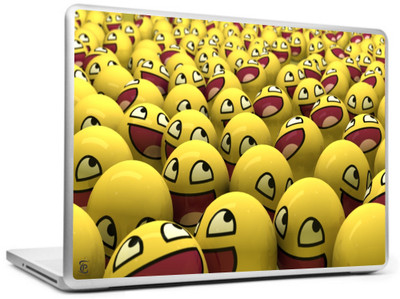 

Print Shapes Yellow funny smileys faces Vinyl Laptop Decal 15.6